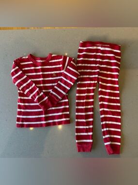 GAP Red & White Striped Kids Pajama Set